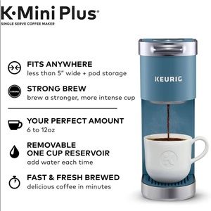 Keurig K mini plus in evening teal